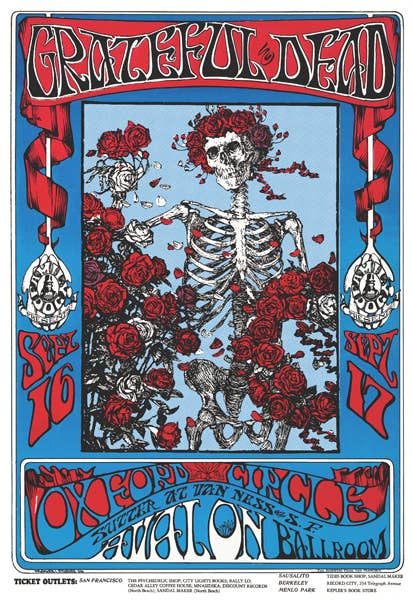 Grateful Dead Avalon Ballroom Poster 24" x 36"