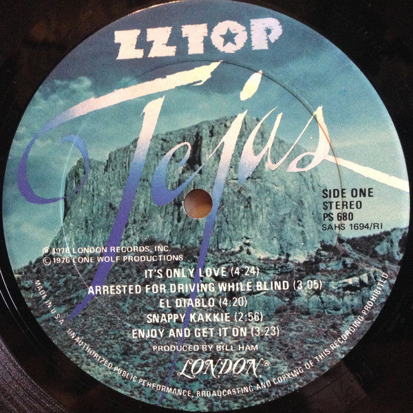 ZZ Top : Tejas (LP, Album, RIc)