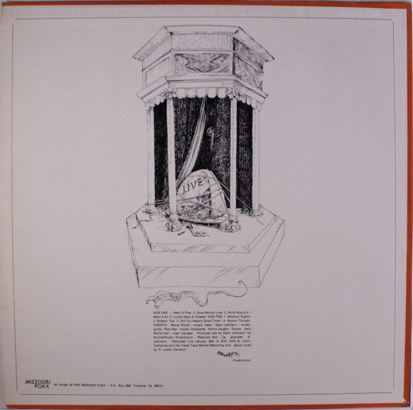 Mizzouri Foxx : Trapped Live (LP, Album)
