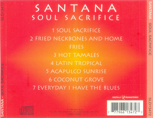 Santana : Soul Sacrifice (CD, Comp, RM)