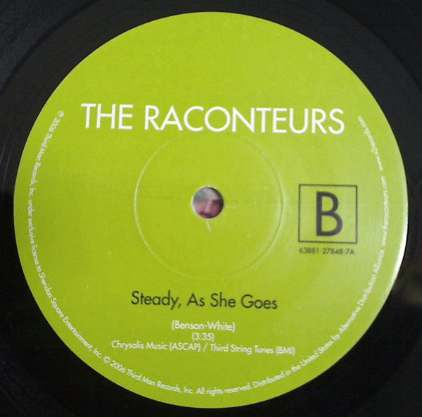 The Raconteurs : Steady, As She Goes / Store Bought Bones (7", Single, B)