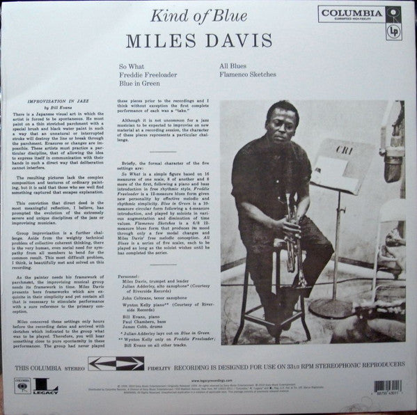 Miles Davis : Kind Of Blue (LP, Album, RE, RM, 180)