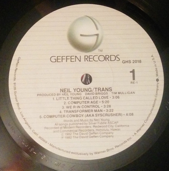 Neil Young : Trans (LP, Album, RP)