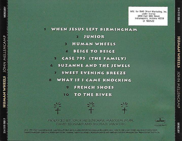John Cougar Mellencamp : Human Wheels (CD, Album, Club, RE)