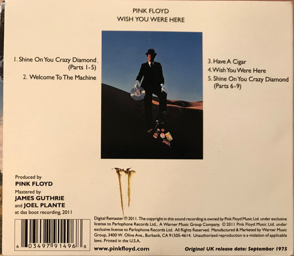 Pink Floyd : Wish You Were Here (CD, Album, RE, RM, Dig)