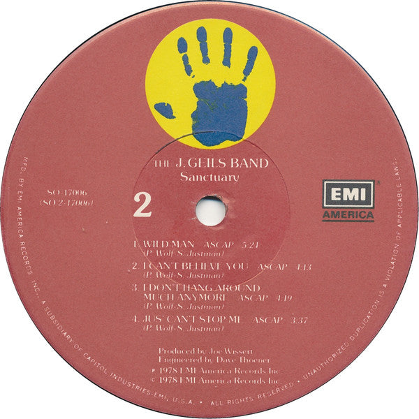The J. Geils Band : Sanctuary. (LP, Album, Jac)