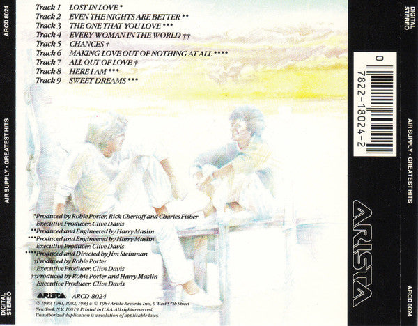Air Supply : Greatest Hits (CD, Comp)