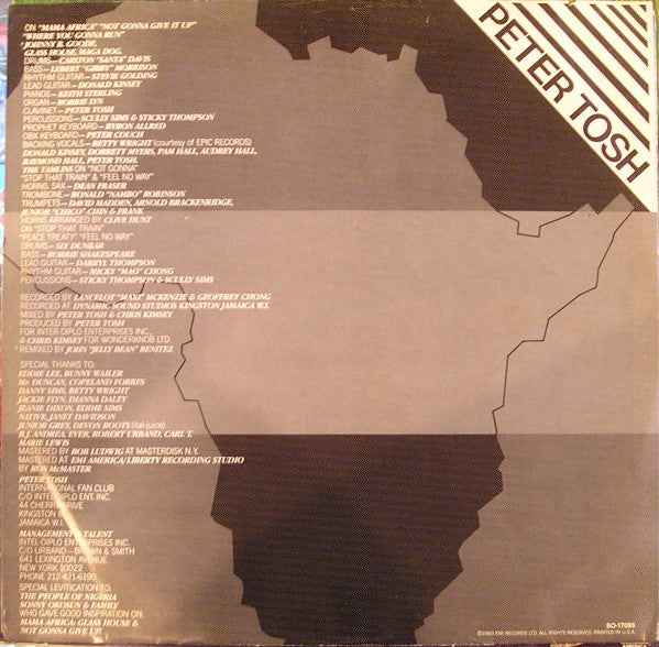 Peter Tosh : Mama Africa (LP, Album, Jac)