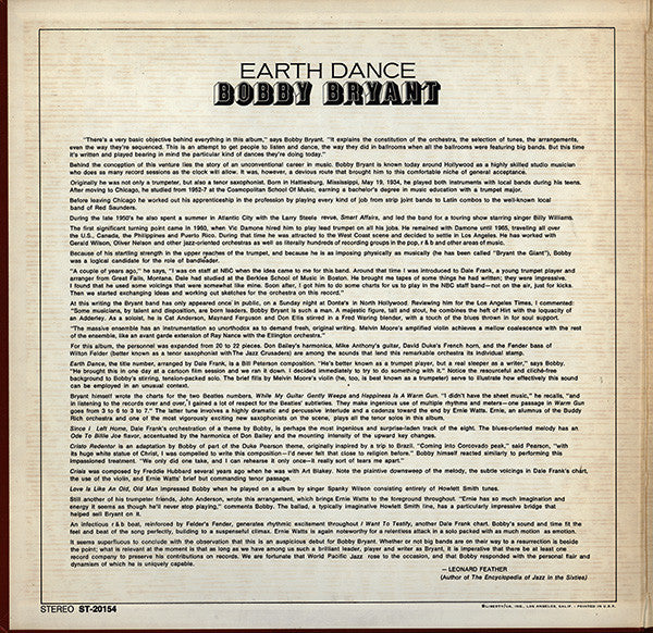 Bobby Bryant : Earth Dance (LP, Album)