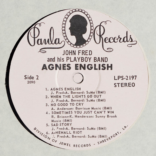 John Fred And His Playboy Band* : Agnes English (LP, Album, Whi)