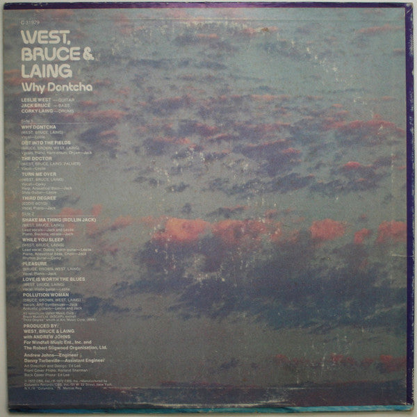 West, Bruce & Laing : Why Dontcha (LP, Album, Ter)