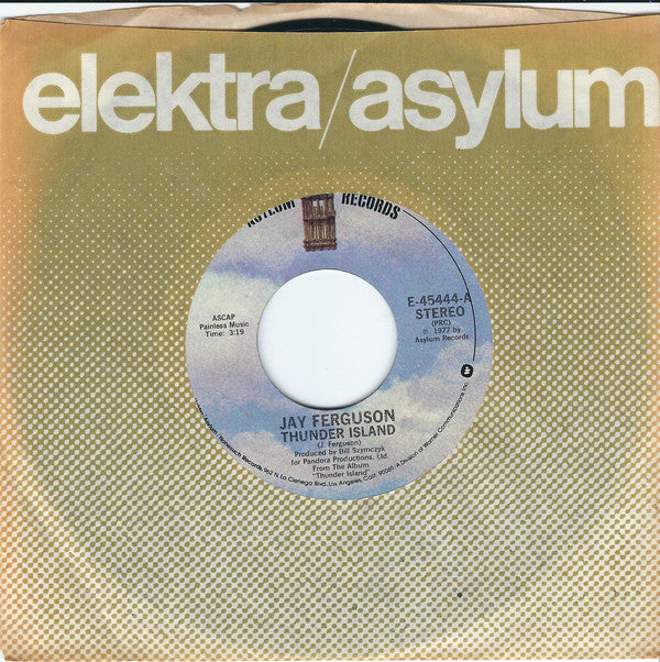 Jay Ferguson : Thunder Island (7", Single, Styrene, PRC)