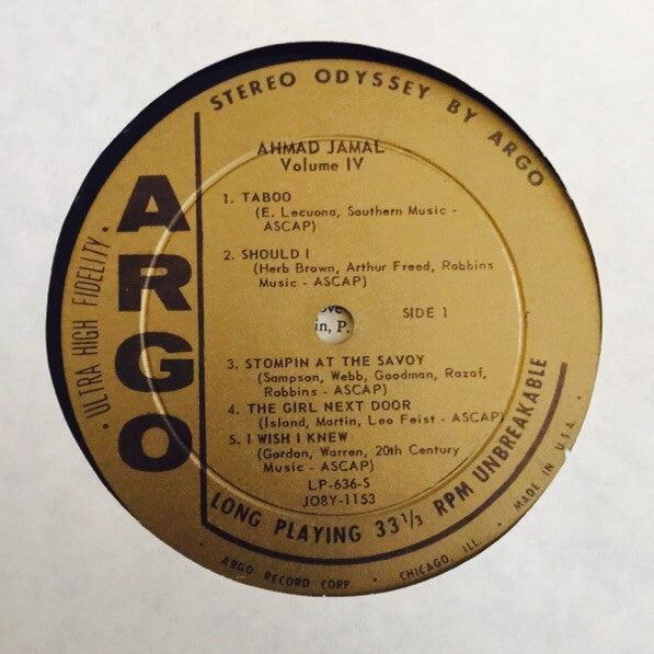 The Ahmad Jamal Trio* : Volume IV (LP, Album)