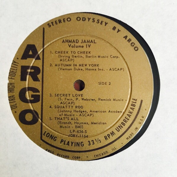 The Ahmad Jamal Trio* : Volume IV (LP, Album)
