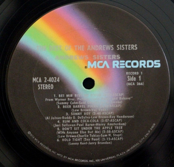 The Andrews Sisters : The Best Of The Andrews Sisters (2xLP, Comp, Gat)