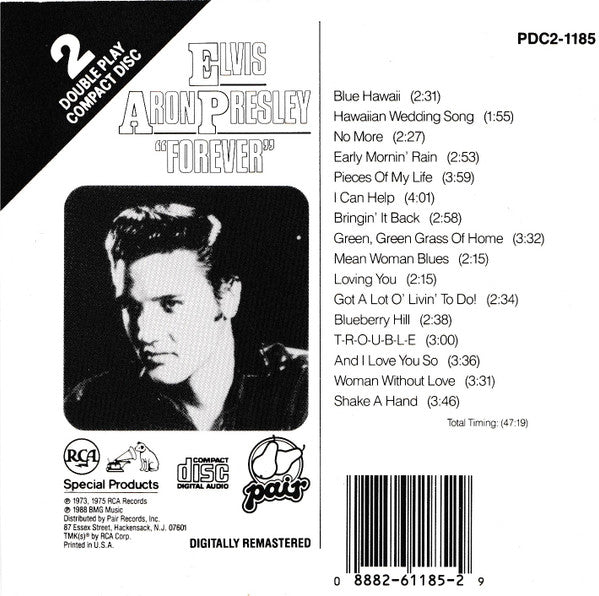 Elvis Presley : Elvis Aron Presley "Forever" (CD, Comp, RM)