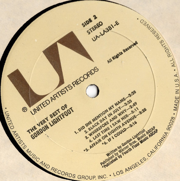 Gordon Lightfoot : The Very Best Of Gordon Lightfoot (LP, Comp, RE)