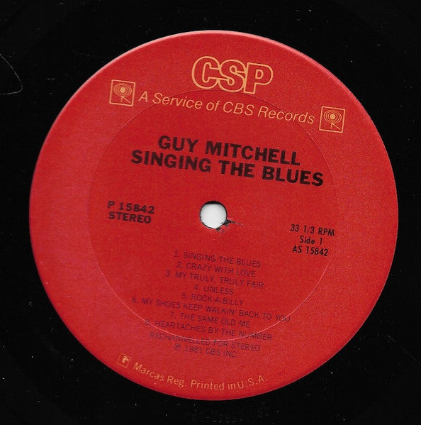 Guy Mitchell : Singing The Blues (LP, Comp)