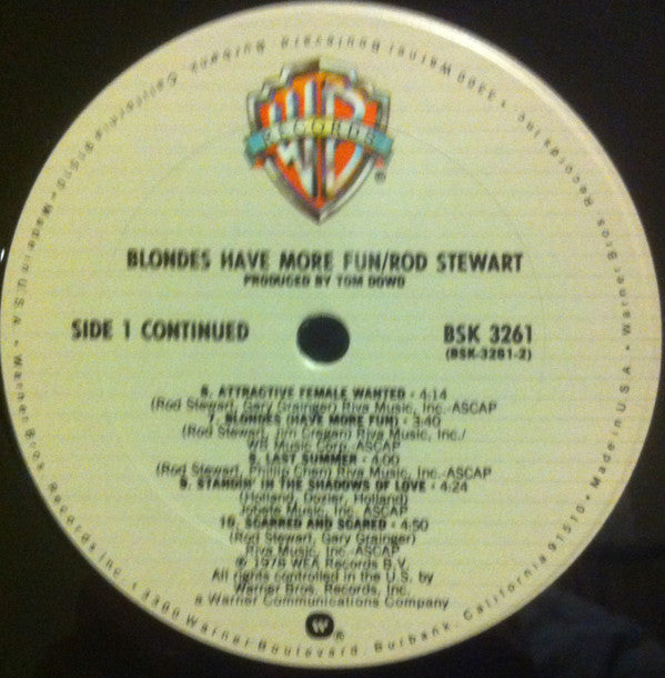 Rod Stewart : Blondes Have More Fun (LP, Album, Club, Gat)