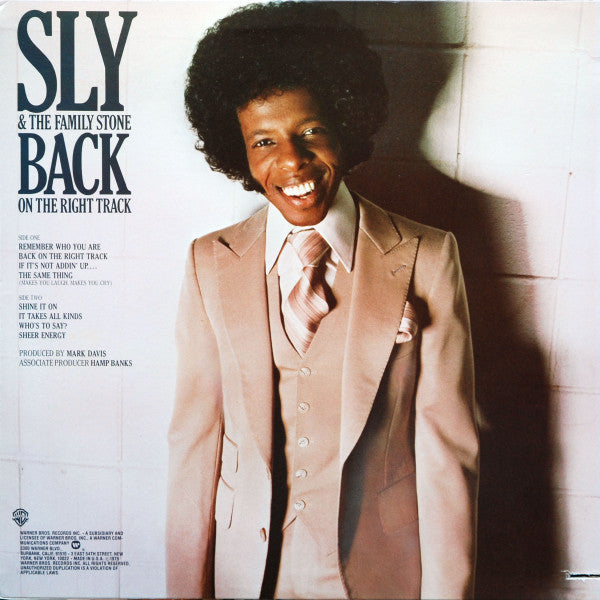 Sly & The Family Stone : Back On The Right Track (LP, Album, Jac)