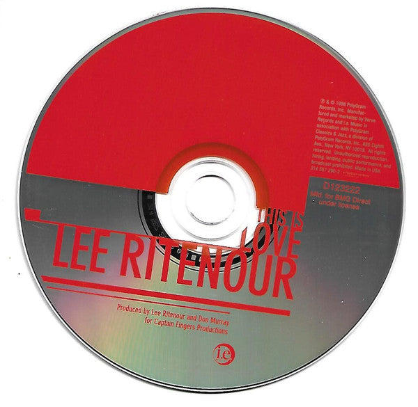 Lee Ritenour : This Is Love (CD, Album, Club, BMG)
