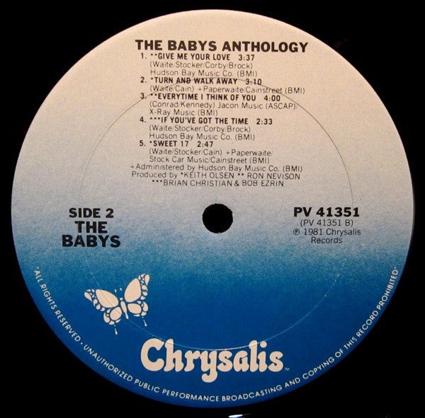 The Babys : Anthology (LP, Comp, RE, Car)