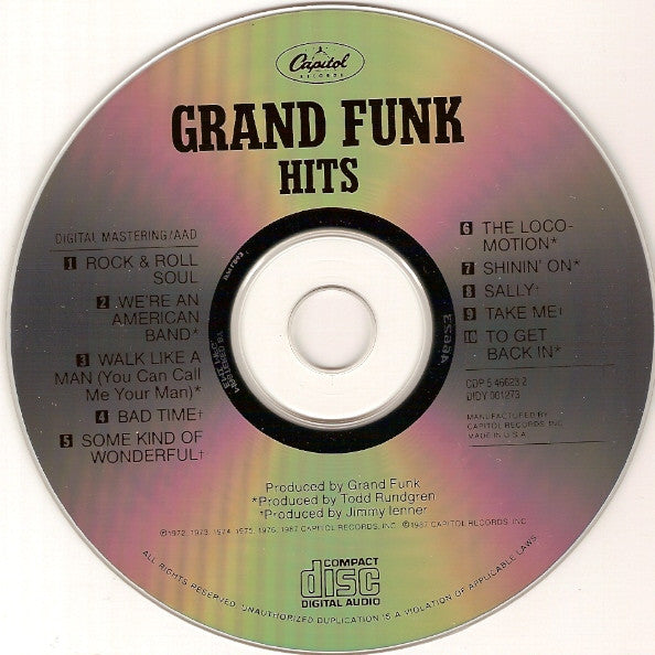 Grand Funk Railroad : Grand Funk Hits (CD, Comp, RE)
