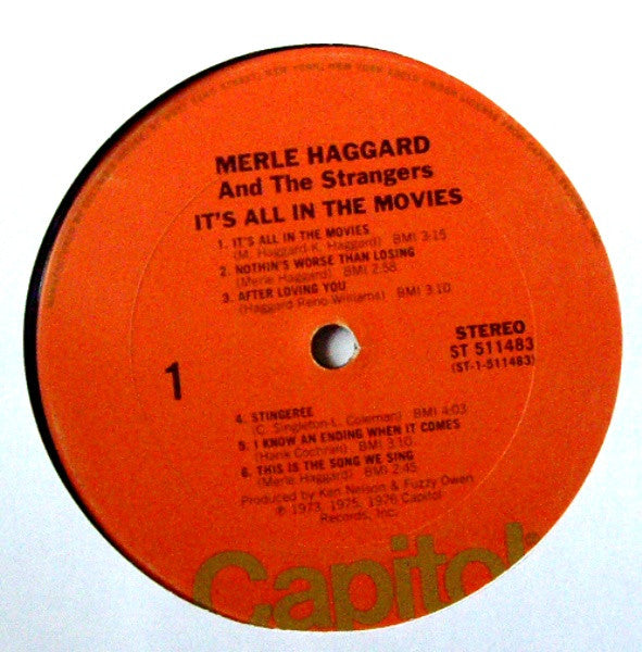 Merle Haggard And The Strangers (5) : It's All In The Movies (LP, Album, Club)