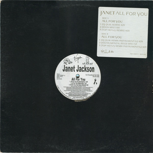 Janet Jackson : All For You (12", Promo)
