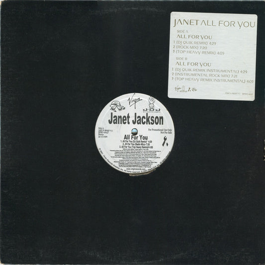 Janet Jackson : All For You (12", Promo)
