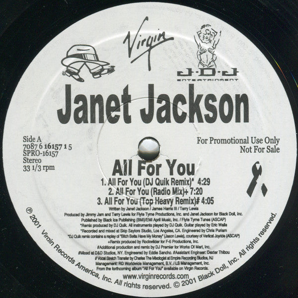 Janet Jackson : All For You (12", Promo)