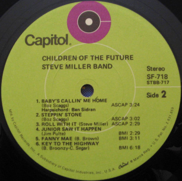 The Steve Miller Band* : Children Of The Future (LP, Album, RE)