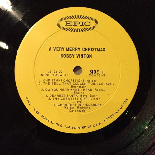 Bobby Vinton : A Very Merry Christmas (LP, Album, Mono)