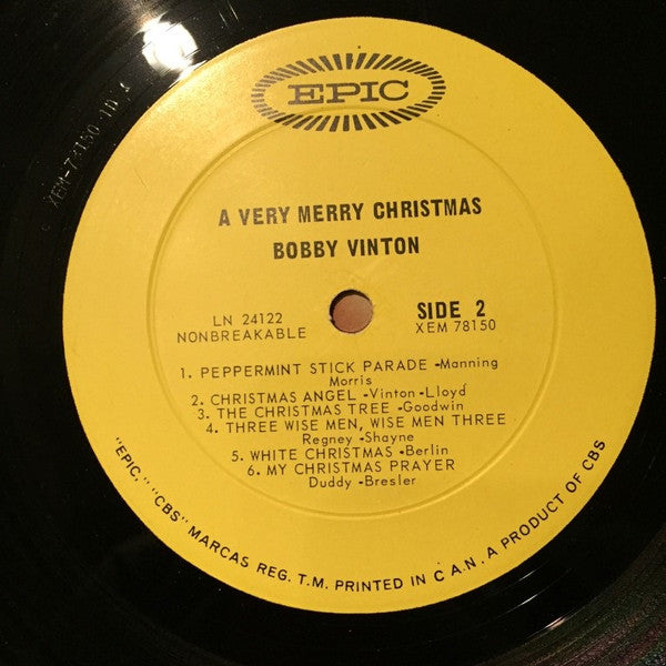 Bobby Vinton : A Very Merry Christmas (LP, Album, Mono)