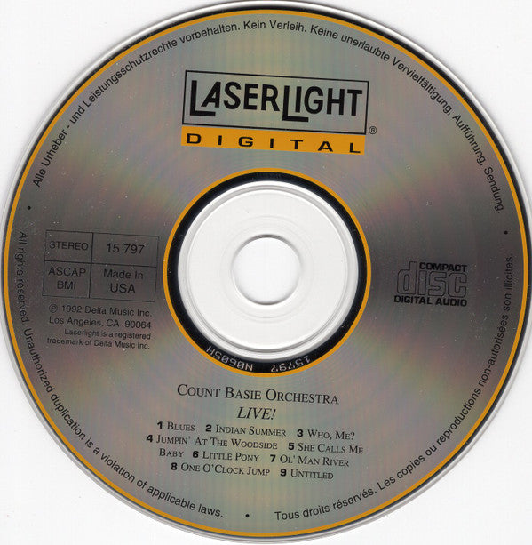 Count Basie : Count Basie And His Orchestra Live (CD, Album)