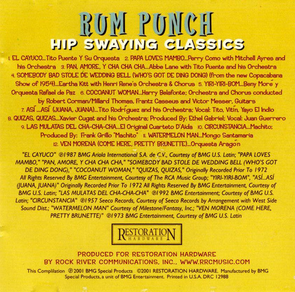 Various : Rum Punch - Hip Swinging Classics (CD, Comp)