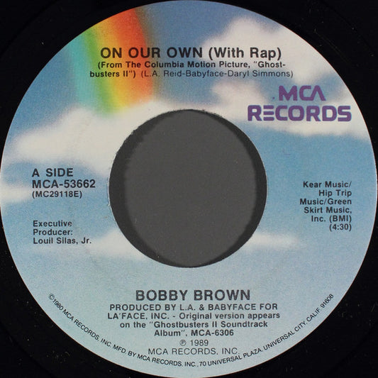 Bobby Brown : On Our Own (7", Single, Pin)