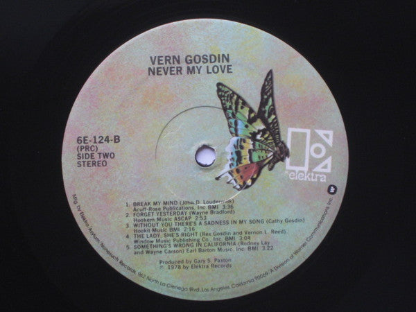 Vern Gosdin : Never My Love (LP, Album, PRC)