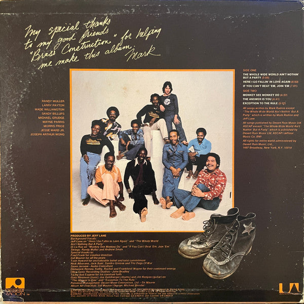 Mark Radice : Ain't Nothin' But A Party (LP, Album)