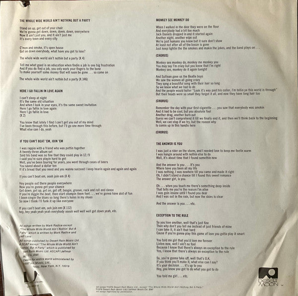 Mark Radice : Ain't Nothin' But A Party (LP, Album)