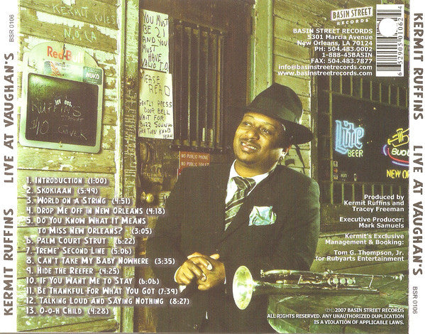 Kermit Ruffins : Live At Vaughan's (CD, Album)