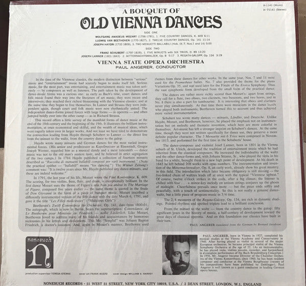 Vienna State Opera Orchestra*, Paul Angerer : A Bouquet of Old Vienna Dances (LP)