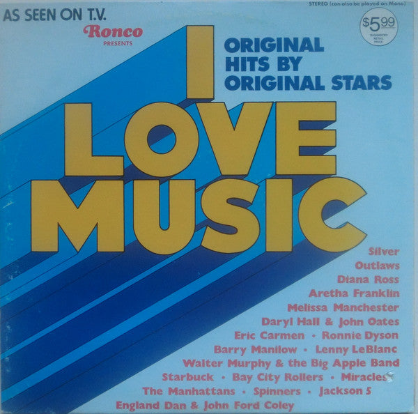 Various : I Love Music (Original Hits By Original Stars) (LP, Comp)