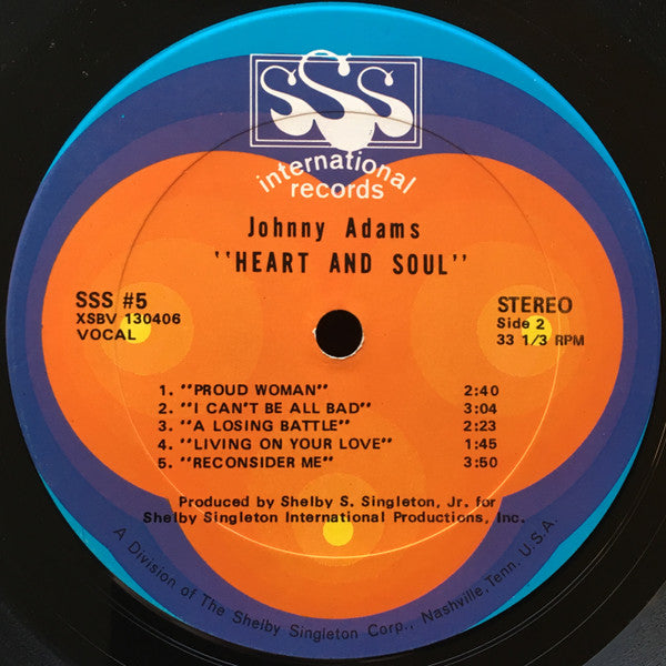 Johnny Adams : Heart & Soul (LP, Album, Ter)
