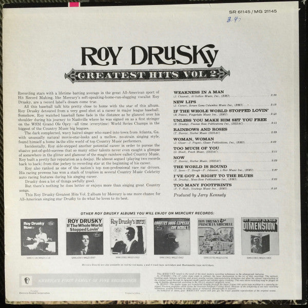 Roy Drusky : Greatest Hits Vol 2 (LP, Comp)