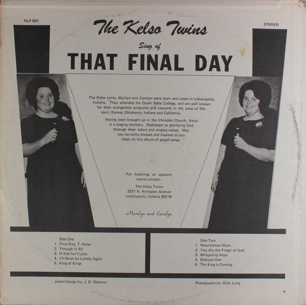 The Kelso Twins : The Kelso Twins Sing Of That Final Day (LP)