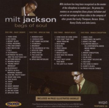 Milt Jackson : Bags Of Soul (4xCD, Comp, RE, RM, Box)
