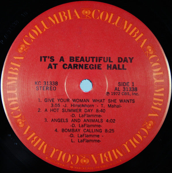 It's A Beautiful Day : At Carnegie Hall (LP, Album)