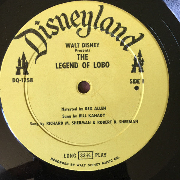Rex Allen, Fess Parker : Walt Disney Presents The Legend Of Lobo / Walt Disney's Old Yeller (LP, Album)