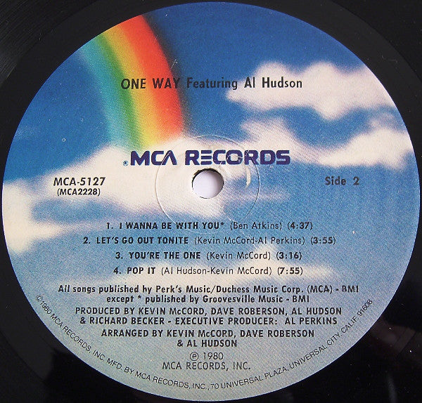 One Way Featuring Al Hudson : One Way Featuring Al Hudson (LP, Album, Pin)
